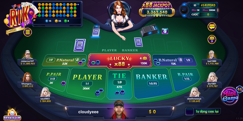 Baccarat Rikvip là một trong những game đánh bài phổ biến hiện nay