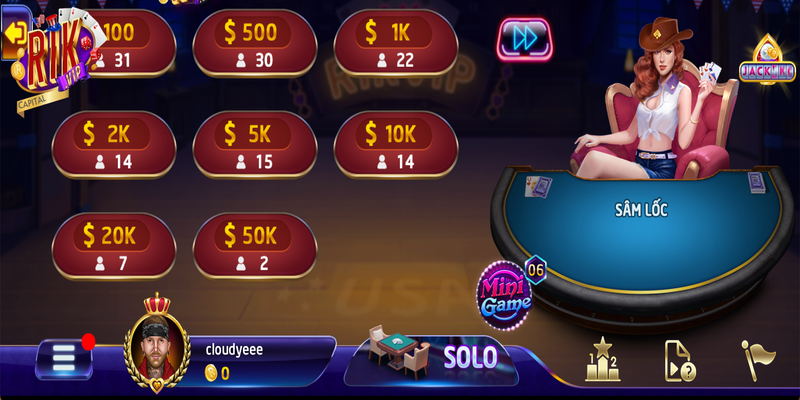 Hướng dẫn các bước chơi sâm trên website