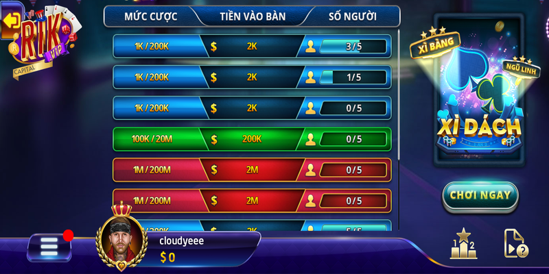 Hướng dẫn các bước tham gia game bài xì dách