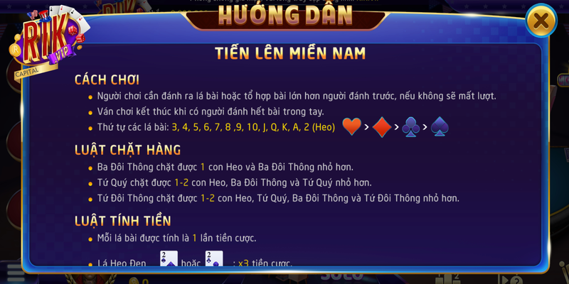 Quy luật chặt 2 khi chơi game bài tiến lên miền Nam