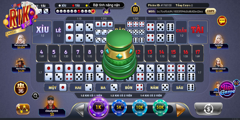 Sicbo cung cấp rất nhiều lựa chọn để cho người chơi vào tiền