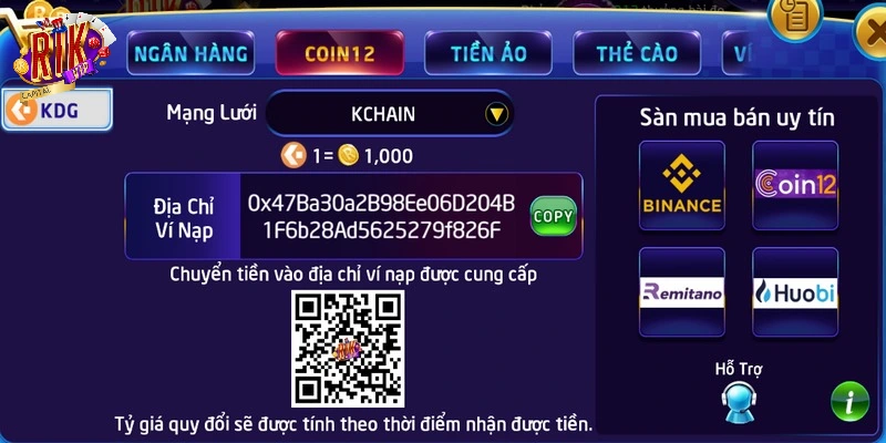 Thành viên hãy đảm bảo khi thao tác rút đang ở trong hệ thống Rikvip