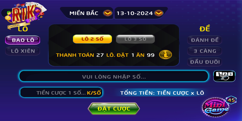 Tổng quan về tựa game lô đề 1 ăn 99